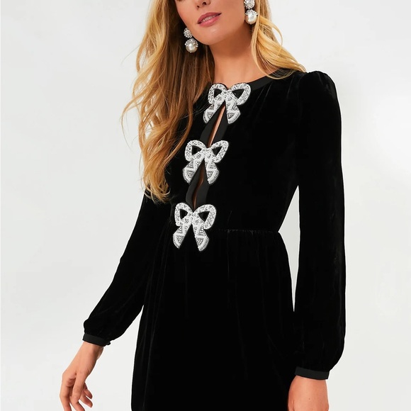 Saloni Camille Bows Mini Dress - Picture 4 of 5